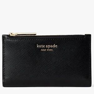 KATE SPADE SPENCER SMALL SLIM BIFOLD WALLET BLACK